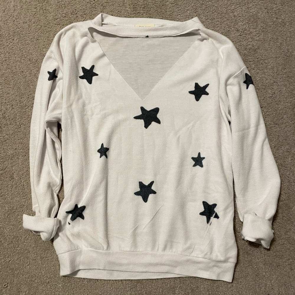 Star cut out sweater